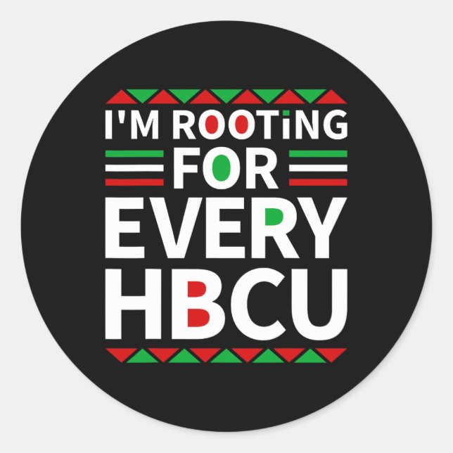 Hbcu Black History Pride Historical Black College  Classic Round Sticker (Front)