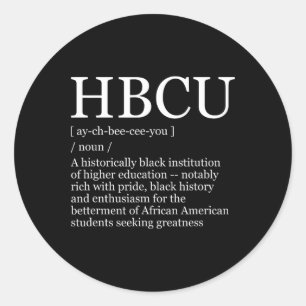 Hbcu Colleges And Universities Black History Month Classic Round Sticker