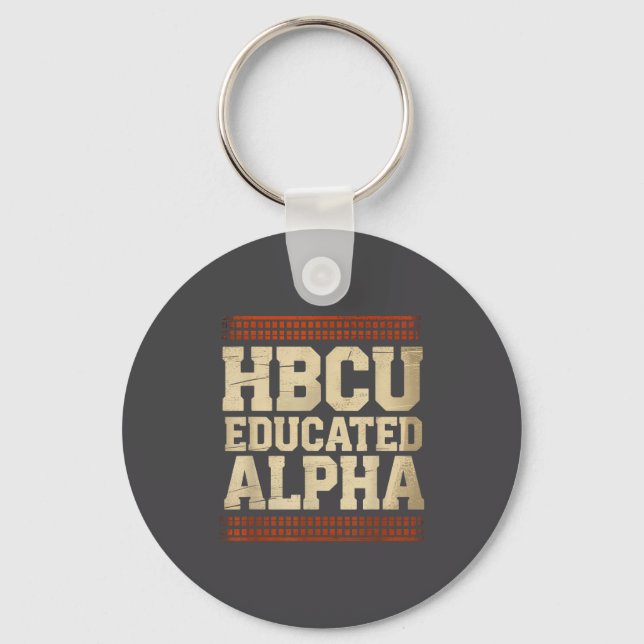 Hbcu Educated Alpha Historical Black College Alumn Keychain (Front)