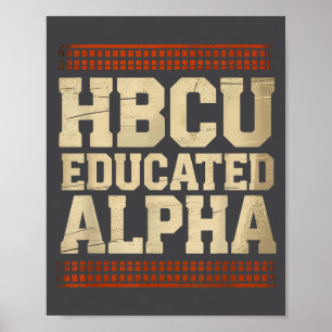 Hbcu Educated Alpha Historical Black College Alumn Poster
