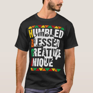 HBCU Humbled Blessed Creative Unique Afro College T-Shirt