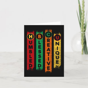 Hbcu Humbled Blessed Creative Unique Black College Card