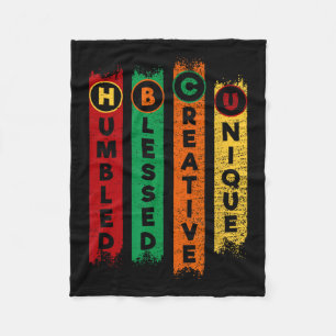 Hbcu Humbled Blessed Creative Unique Black College Fleece Blanket
