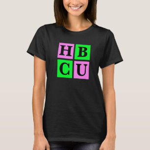 HBCU Pink and Green Blocks Love   T-Shirt