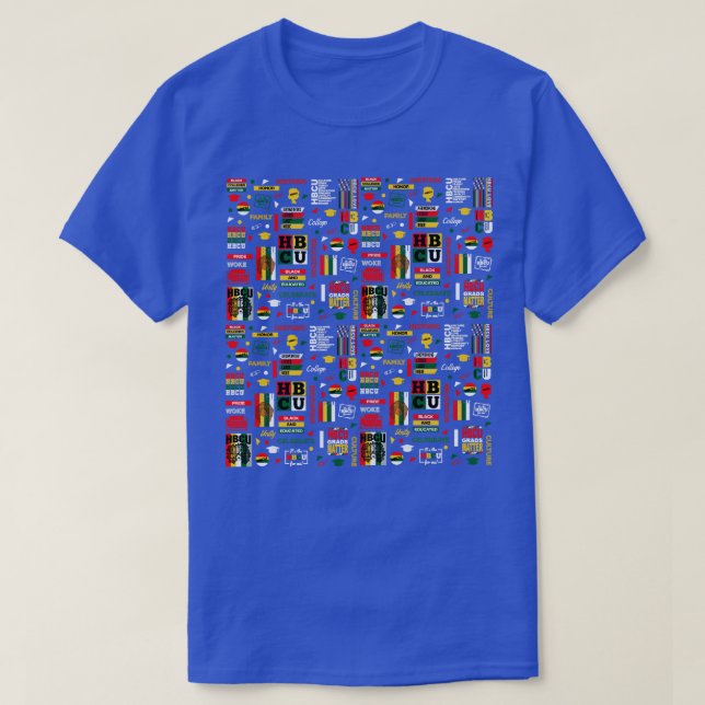 HBCU Pride Pattern for Students and Grads T-Shirt (Design Front)