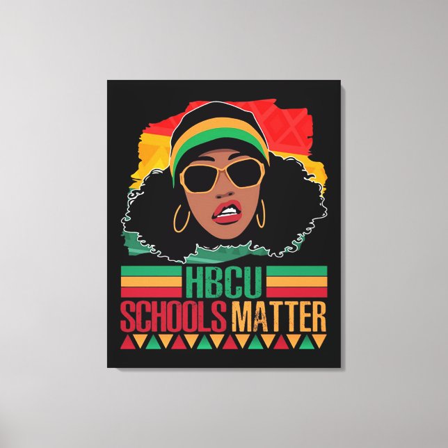 HBCU Schools Matter Vintage Canvas Print (Front)