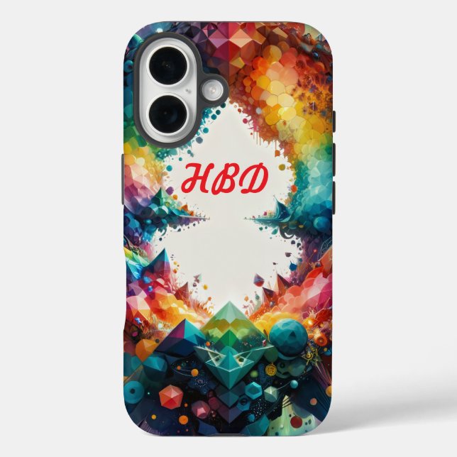 HBD Whimsical for Birthday Case-Mate iPhone Case (Back)