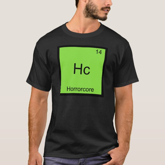 Hc - Horrorcore Funny Chemistry Element Symbol Tee (Front)