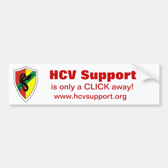 HCV Support, is only a CLICK away! Bumper Sticker (Front)