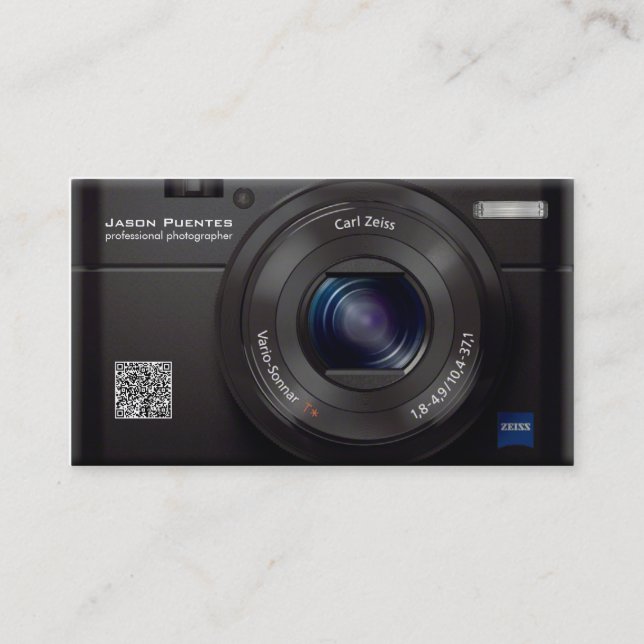 HD Lens Digital Camera Professional Photographer Business Card (Front)