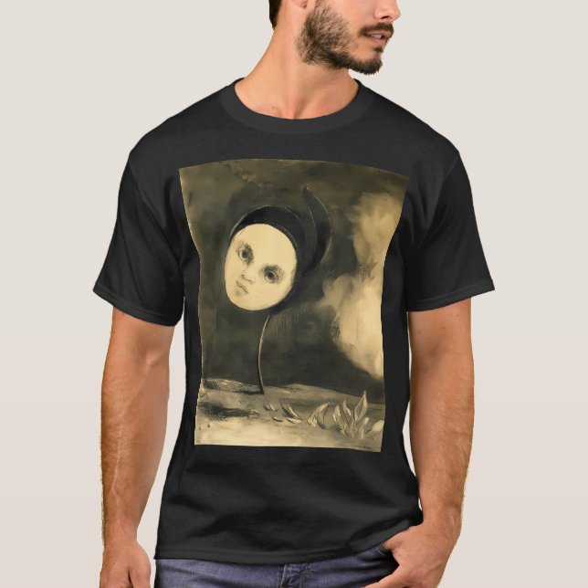 Hd Strange Flower  By Odilon Redon  (1880) High T-Shirt (Front)