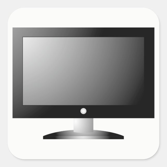 HD TV SQUARE STICKER (Front)