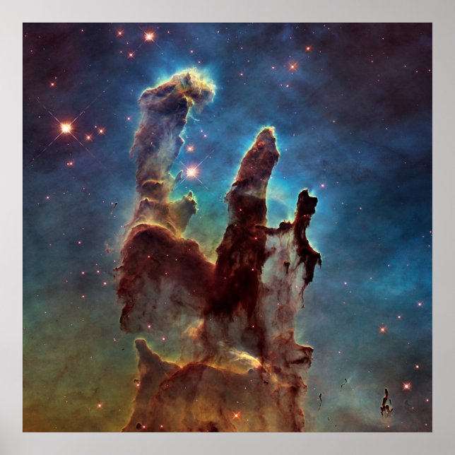 HDR Eagle Nebula Pillars of Creation Poster (Front)