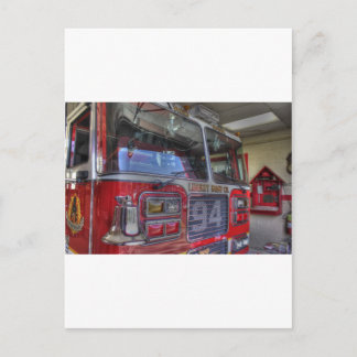 HDR Fire Truck Postcard