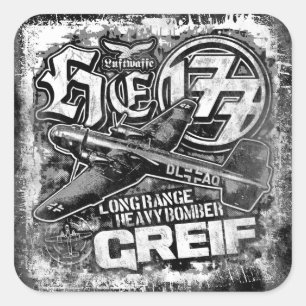 He 177 Greif Square Sticker