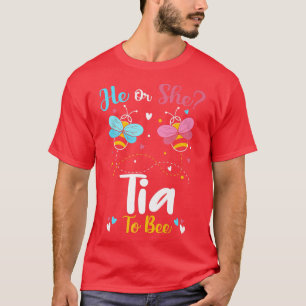 He and She Tia To Bee Keeper Of The Gender Reveal  T-Shirt