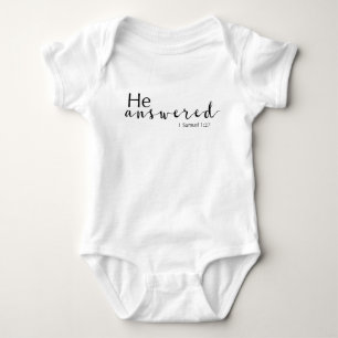 He Answered 1 Samuel 1:27 Unisex Baby Bodysuit