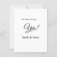 He asked she said yes engagement simple minimal