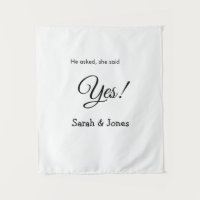 He asked she said yes engagement simple minimal