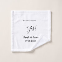 He asked she said yes engagement simple minimal 
