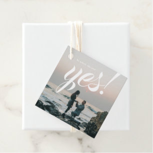 He Asked She Said Yes Thank You Favour Tags