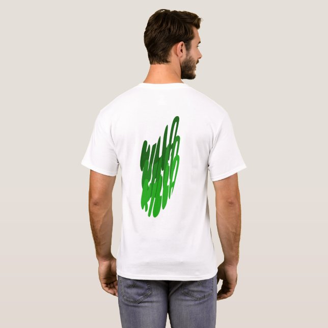 He breaks the basics and wears art. T-Shirt (Back Full)
