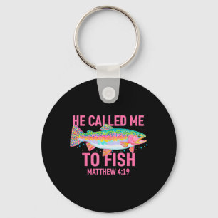 He Called Me To Fish Faith Bass Fishing Christian Keychain