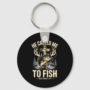 He called to fish men's christian fisherman faith keychain