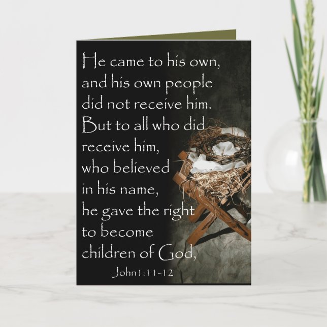 He came unto His own.. Card (Front)