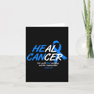 He Can Heal Cancer Ataxia Awareness Month Gift Blu Card