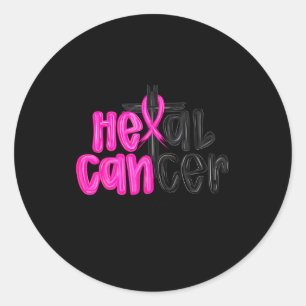 He Can Heal Cancer Believe God Christian Breast Ca Classic Round Sticker