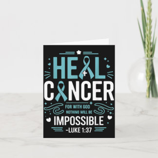 He Can Heal Cancer Lung Cancer Awareness Christian Card
