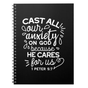 He Cares for You – Encouraging Christian Quote Notebook