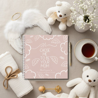 He Chose Me to Be your Mom Pink pregnancy prayer Notebook