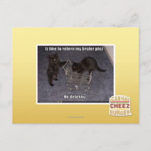 He defectiv postcard