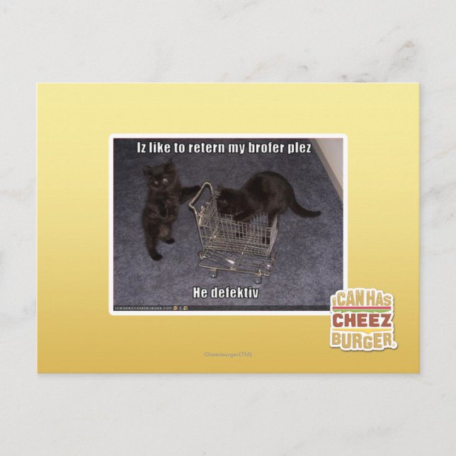 He defectiv postcard (Front)