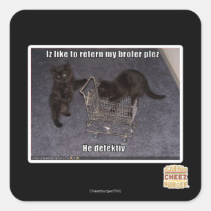 He defectiv square sticker