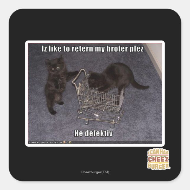 He defectiv square sticker (Front)