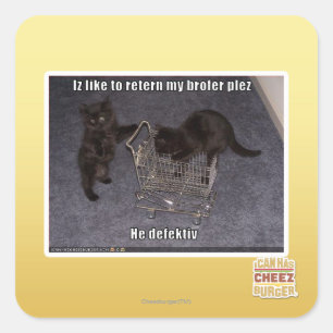 He defectiv square sticker