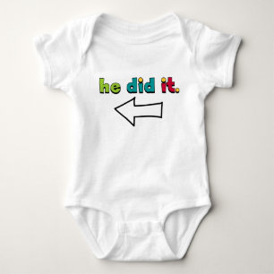 He Did It (2 of 2): Organic Baby Bodysuit