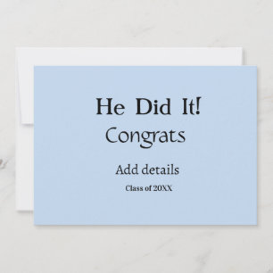 he did it congrats graduation add student name ye invitation