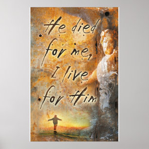 HE DIED FOR ME - Jesus Christ Religious Poster