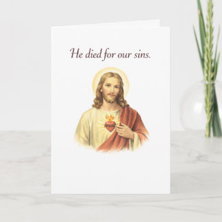 He Died for Our Sins - Awkward Vintage Card