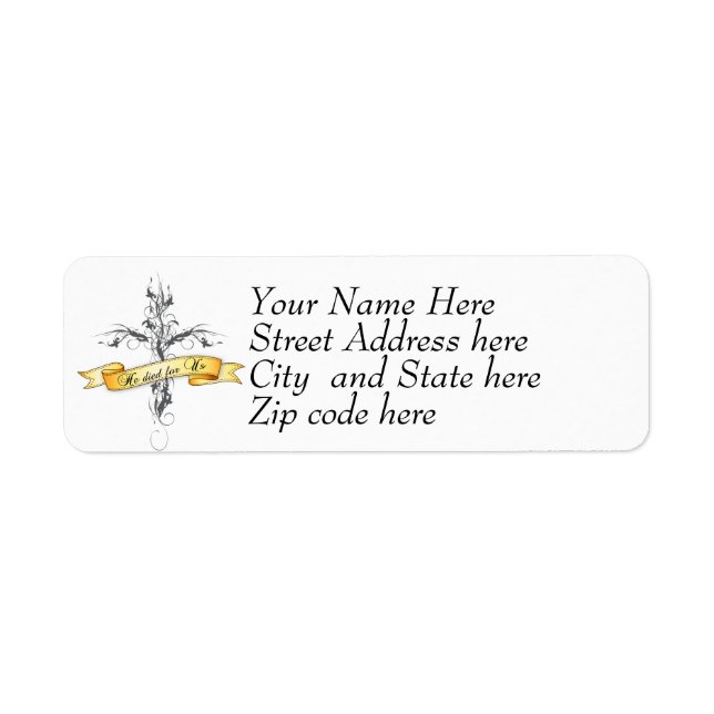 He Died for Us Floral Cross (Front)