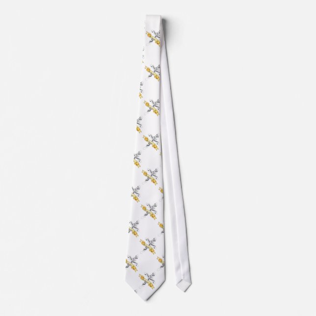 He Died for Us Floral Cross Tie (Front)