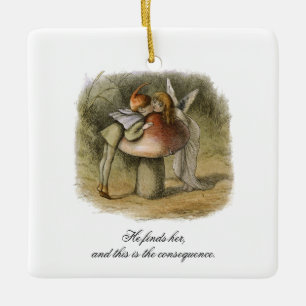 He Finds Her Romantic Fairy Valentine's Day Ceramic Ornament
