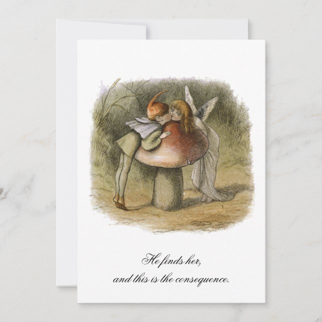 He Finds Her Romantic Fairy Valentine's Day Holiday Card (Front)