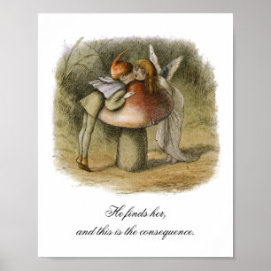 He Finds Her Romantic Fairy Valentine's Day Poster