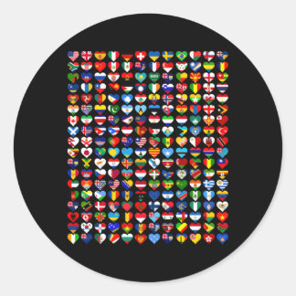 He Flags Of The Countries Of The World Flags Unity Classic Round Sticker