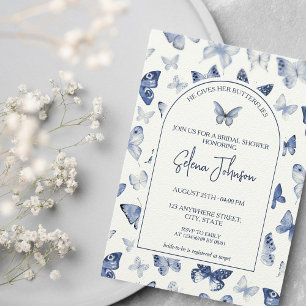 He gives her butterflies   Bridal Shower Invitation